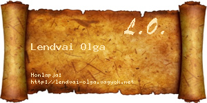 Lendvai Olga névjegykártya